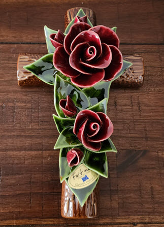 Dark Red Roses cross